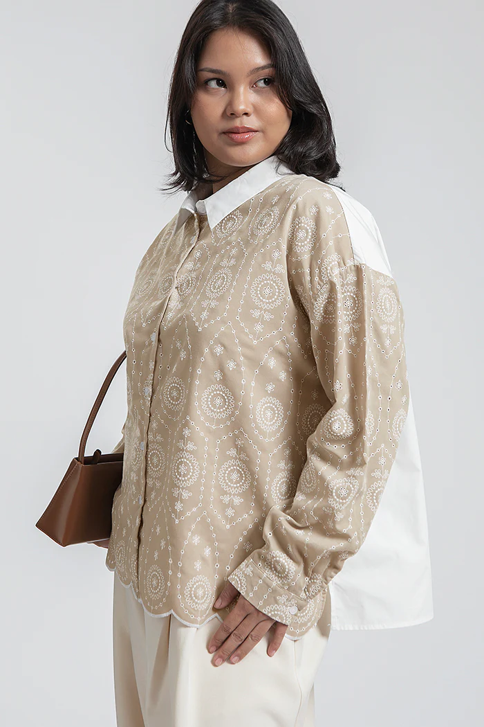 Beige Embroidered Pietra - Image 3