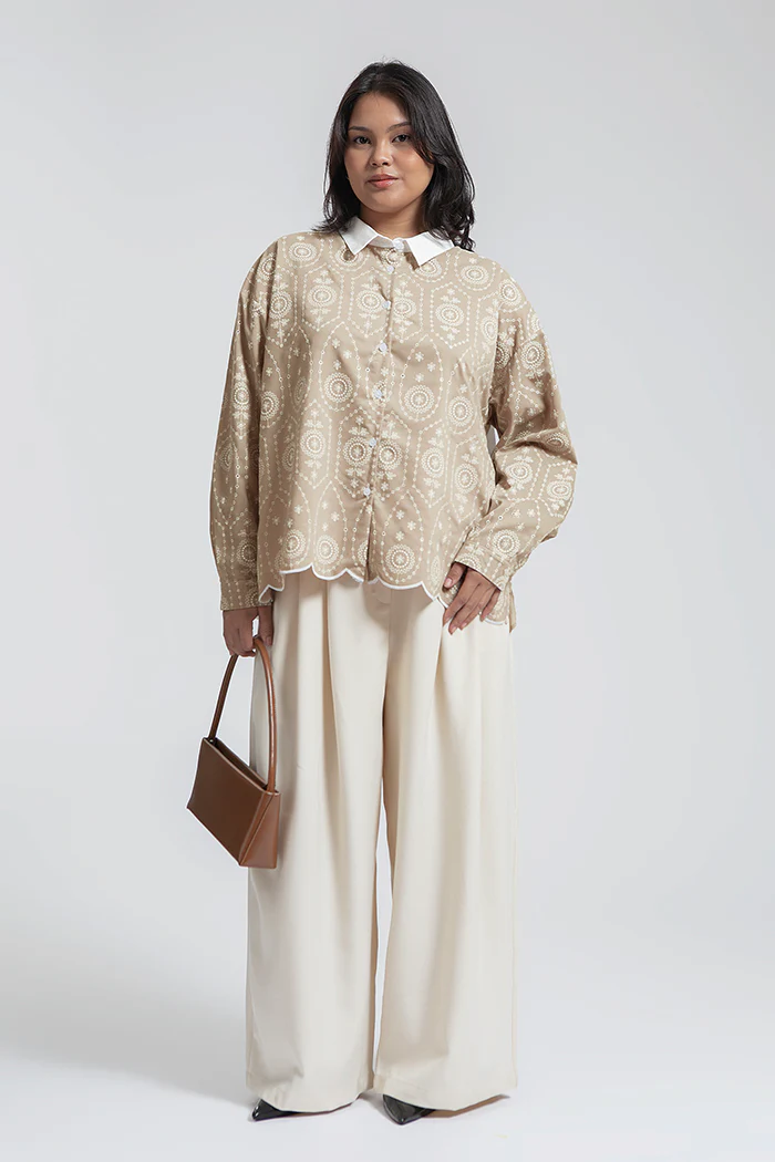 Beige Embroidered Pietra - Image 6