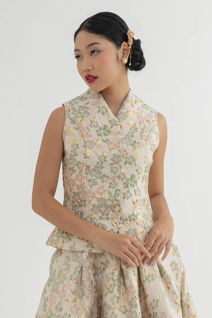 Beige Floral Lian - Image 3