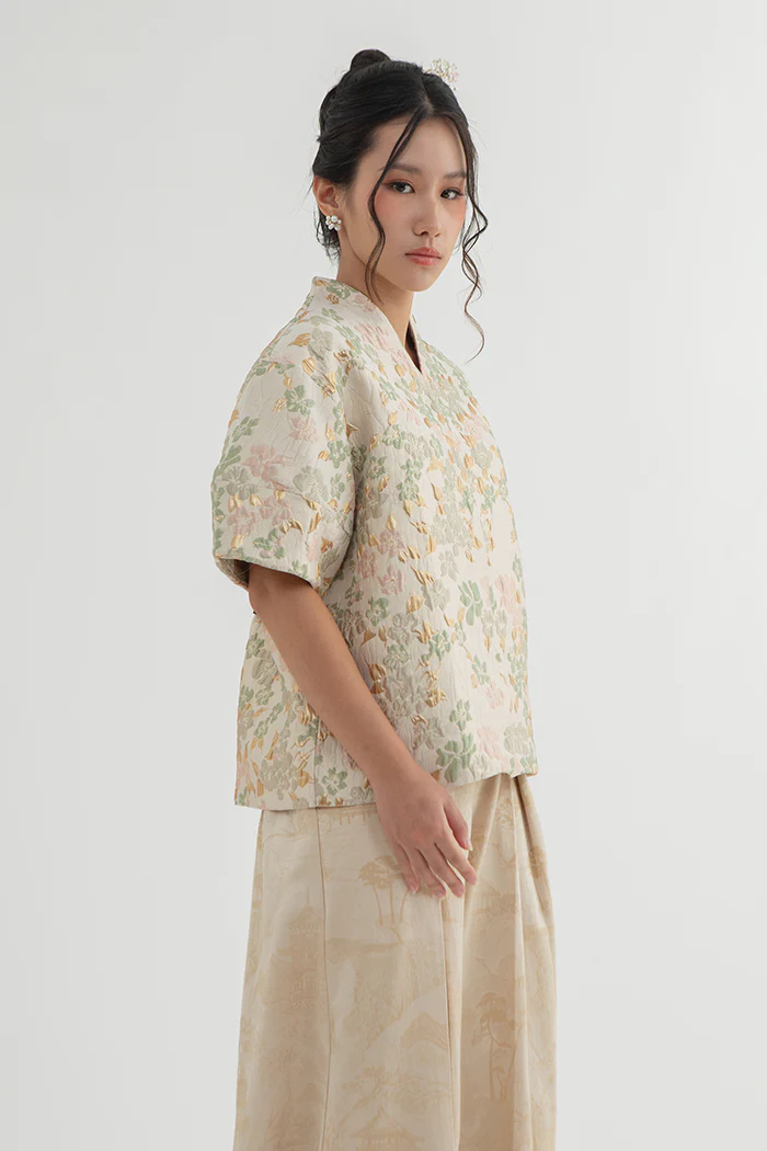 Beige Floral Rui - Image 3