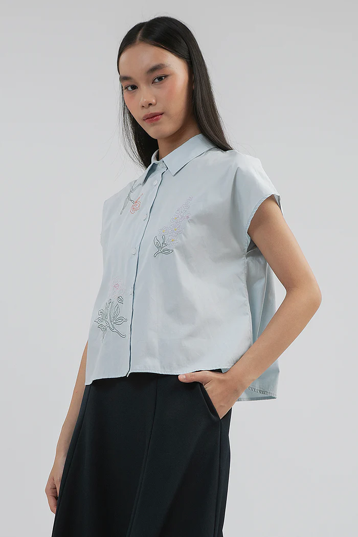 Blue Embroidered Burley - Image 3