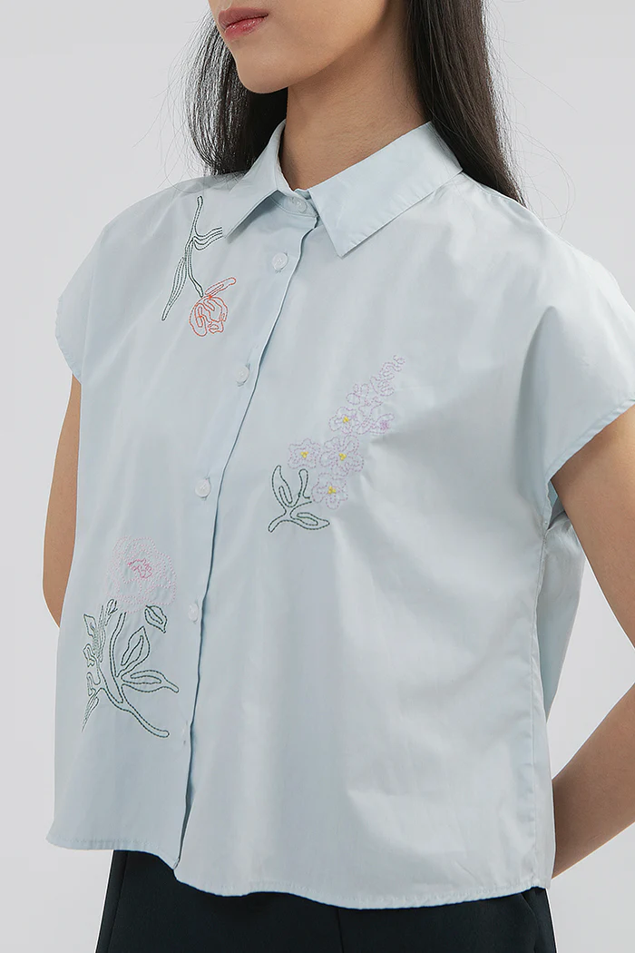 Blue Embroidered Burley - Image 5