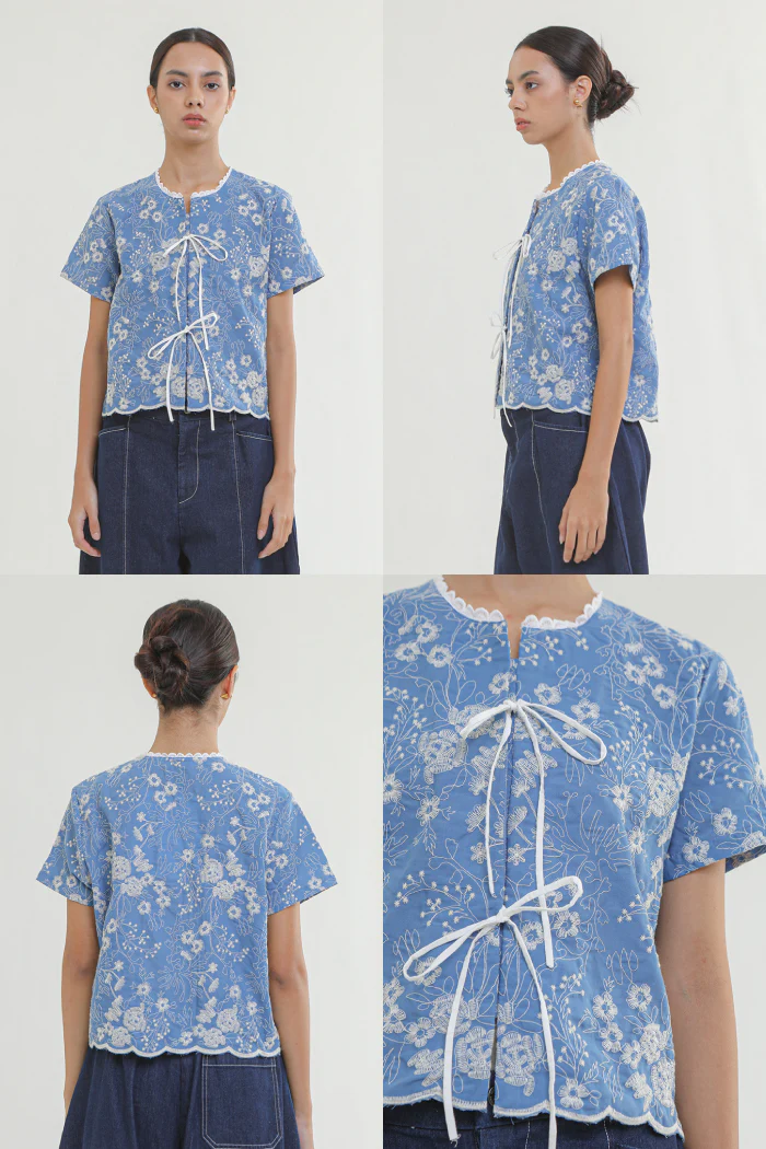 Blue Embroidered Dipa - Image 4
