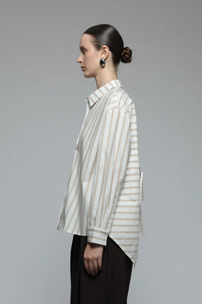 Brown Striped Monday Shirt - Image 3