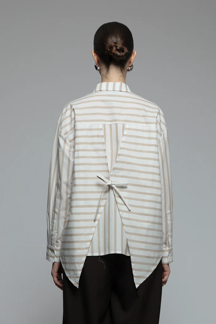 Brown Striped Monday Shirt - Image 4