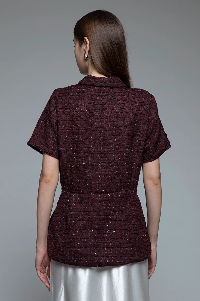 Burgundy Tweed Marena A - Image 4