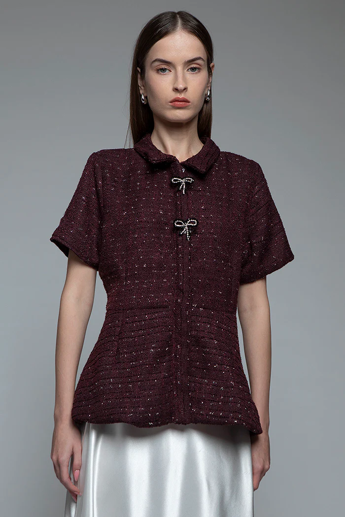 Burgundy Tweed Marena A - Image 6