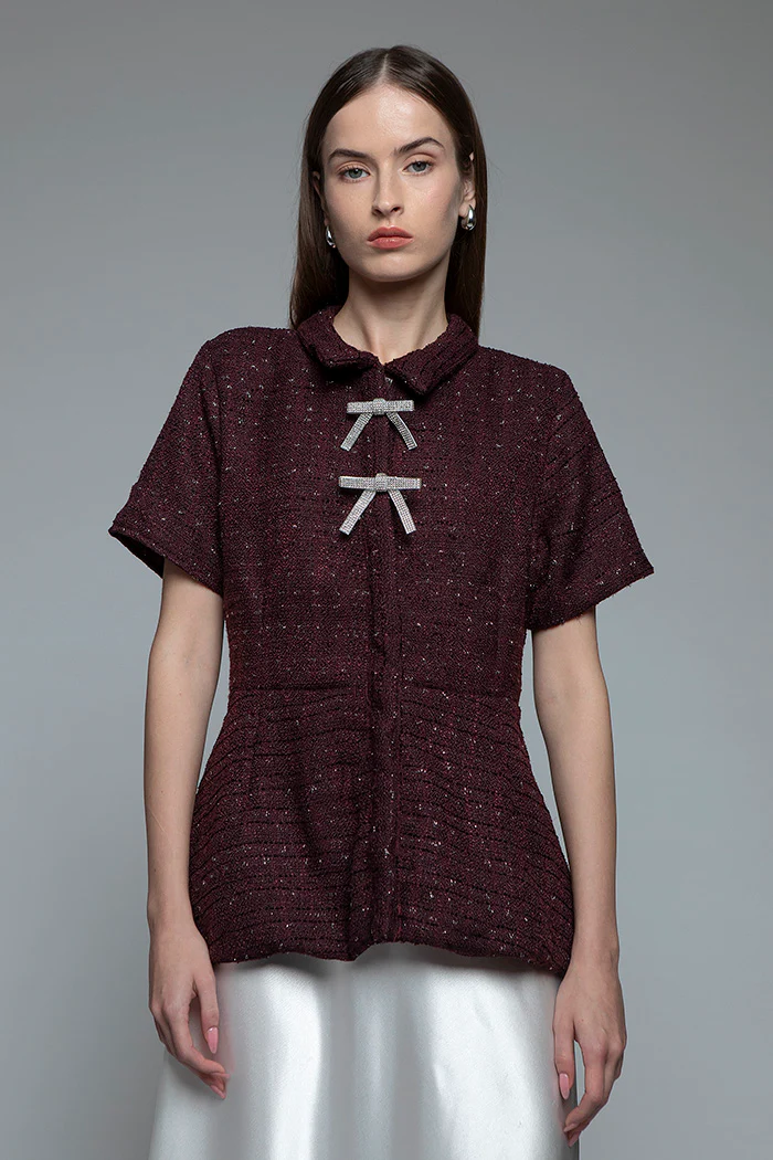 Burgundy Tweed Marena B - Image 6