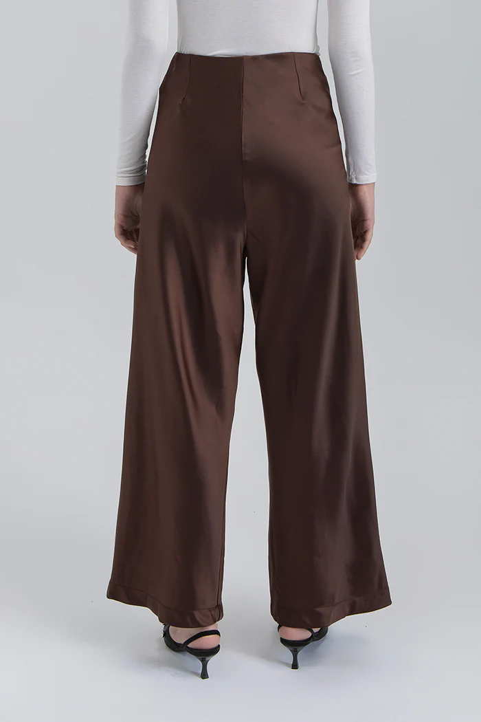 Dark Brown Satin Pama - Image 4