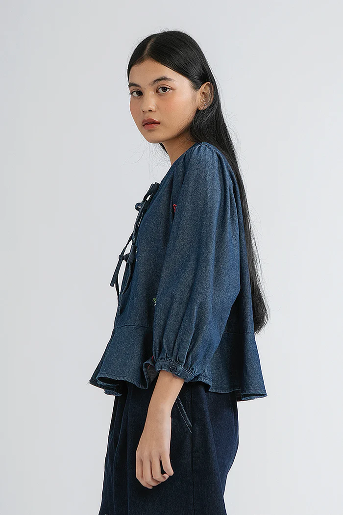 Dark Denim Floral Karila - Image 3