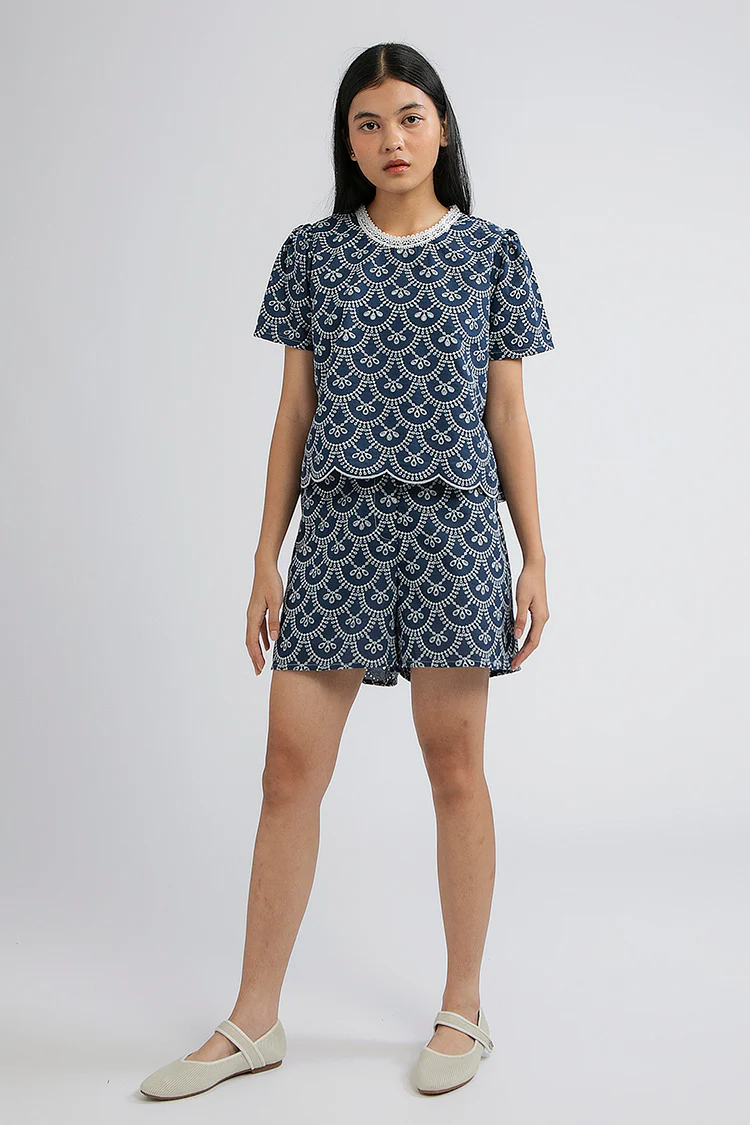 Indigo Scalloped Trani A - Defect Sale - Image 6