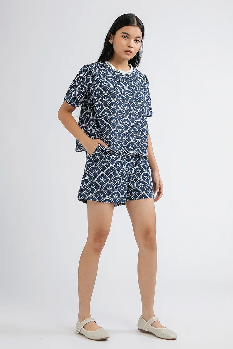 Indigo Scalloped Trani B - Defect Sale - Image 7