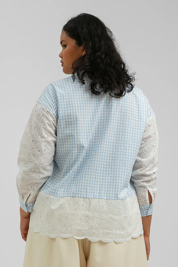 Light Blue Gingham Maelys - Image 6