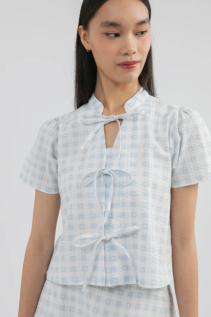 Light Blue Gingham Zweig - Image 5