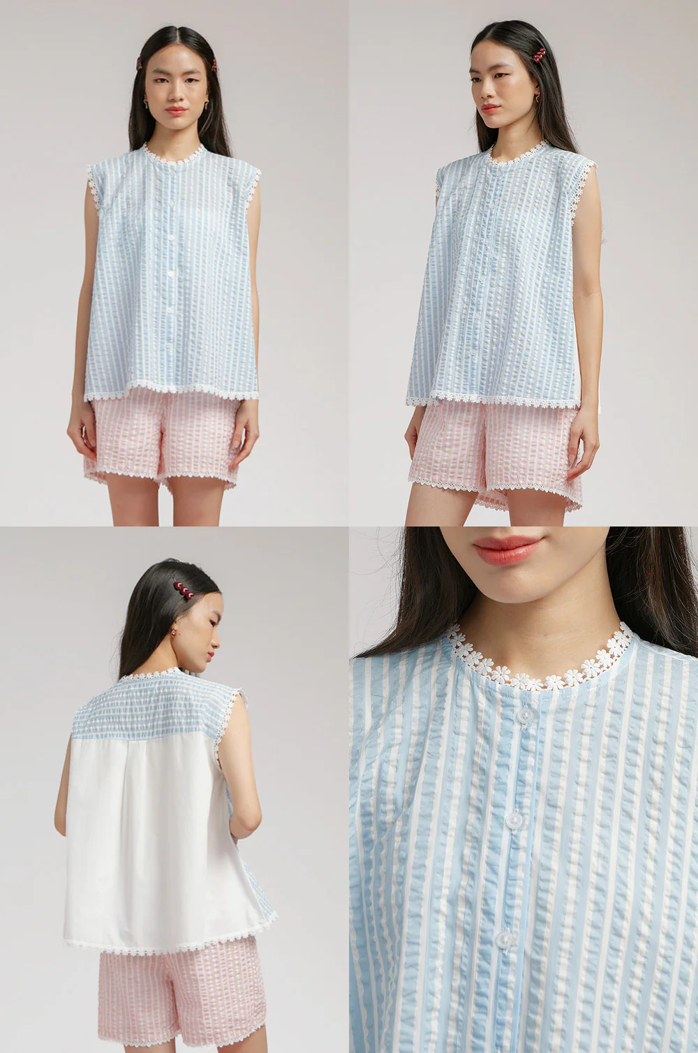 Light Blue Striped Burnett - Defect Sale - Image 2