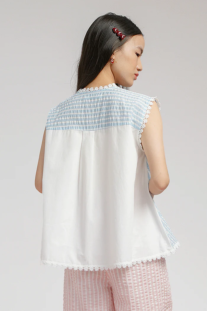 Light Blue Striped Burnett - Defect Sale - Image 5