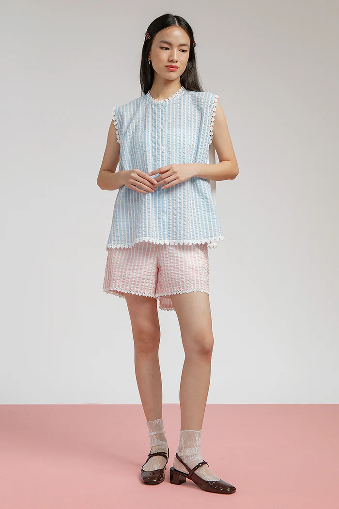 Light Blue Striped Burnett - Defect Sale - Image 6