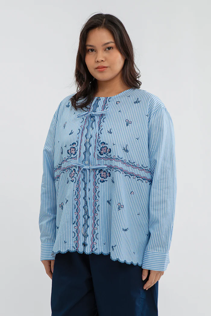 Light Blue Striped Diali - Image 7
