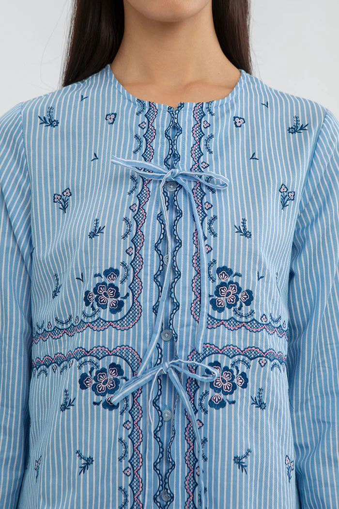 Light Blue Striped Diali - Image 8
