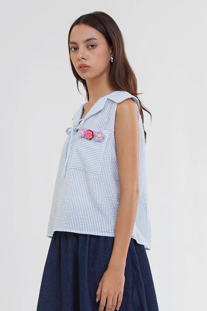 Light Blue Striped Marin - Image 3