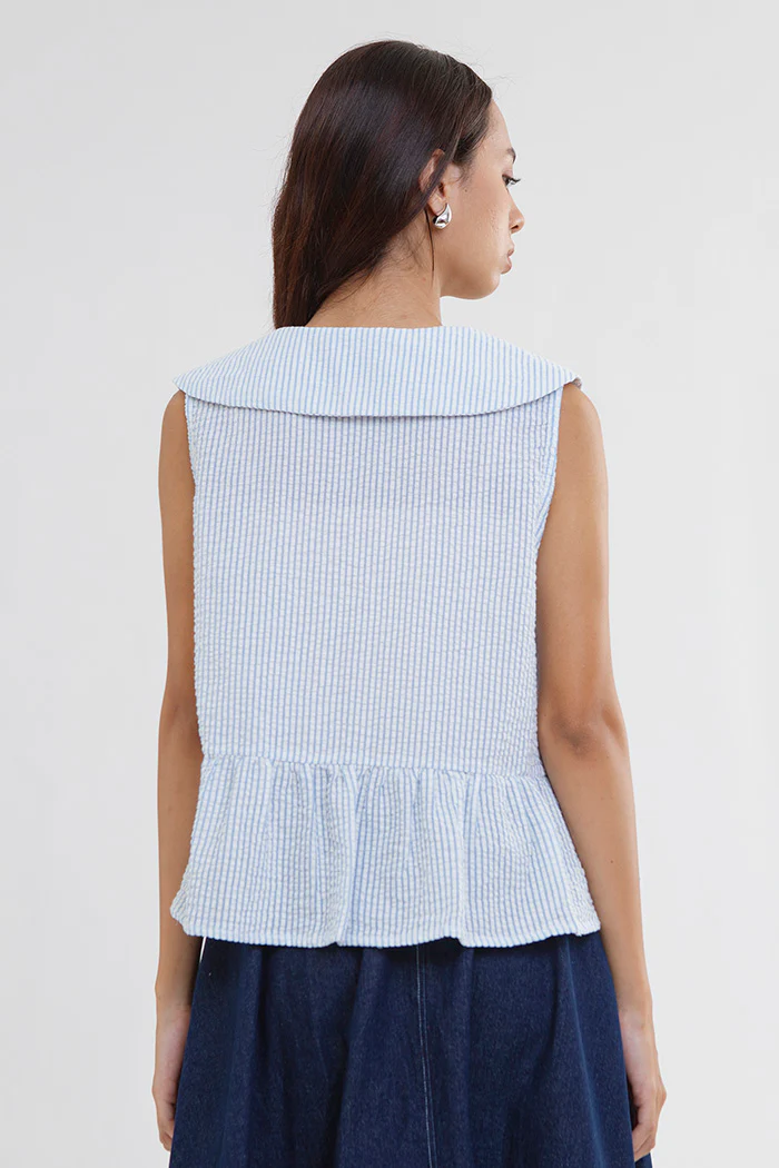 Light Blue Striped Marin - Image 4