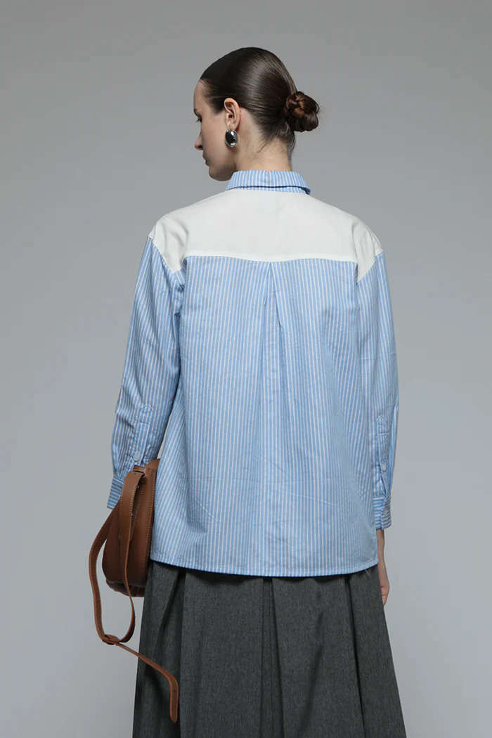 Light Blue Striped Porta - Image 4