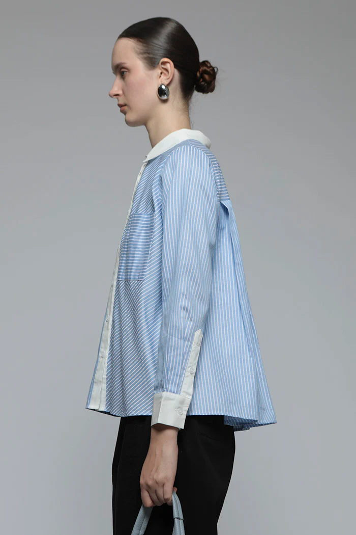 Light Blue Striped Portico - Image 3