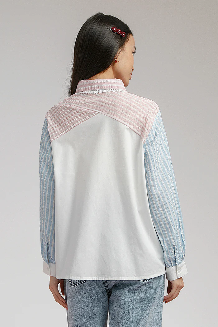 Light Blue Striped Shalamov - Defect Sale - Image 4
