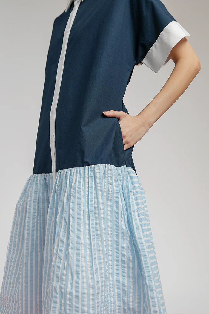 Light Blue Striped Trevino - Defect Sale - Image 5