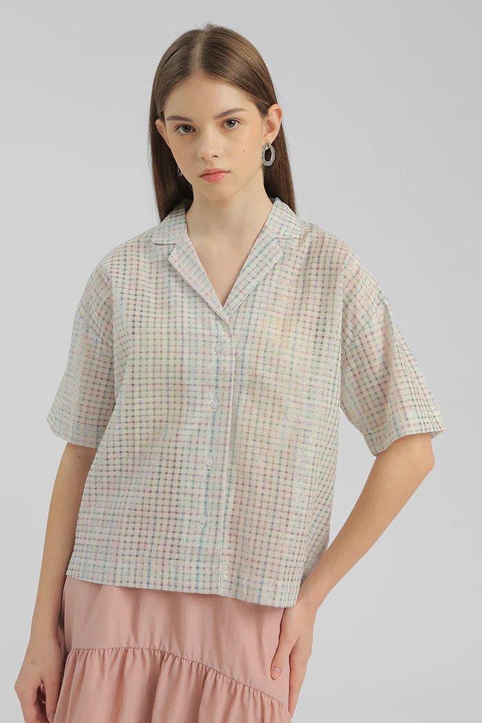 Lilac Checkered Plantier - Defect Sale - Image 3