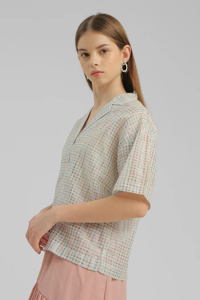 Lilac Checkered Plantier - Defect Sale - Image 4