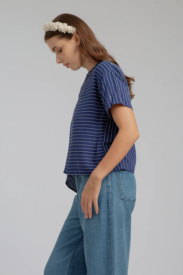 Navy Blue Striped Balint - Defect Sale - Image 4