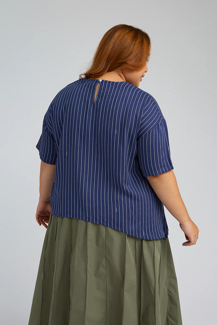 Navy Blue Striped Balint - Defect Sale - Image 5