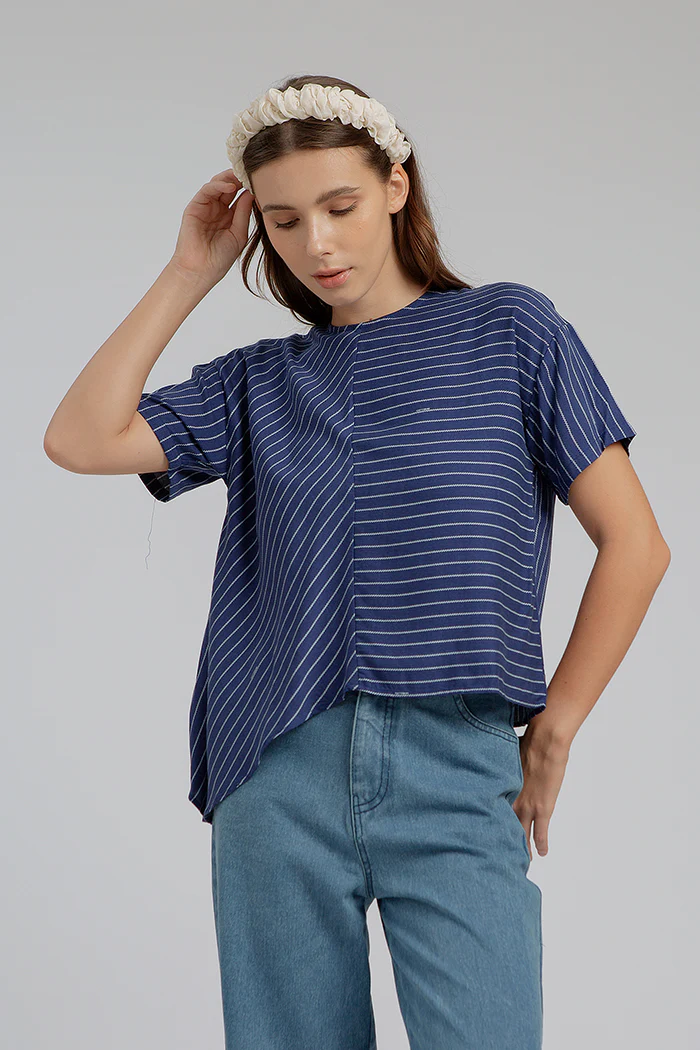 Navy Blue Striped Balint - Defect Sale - Image 8