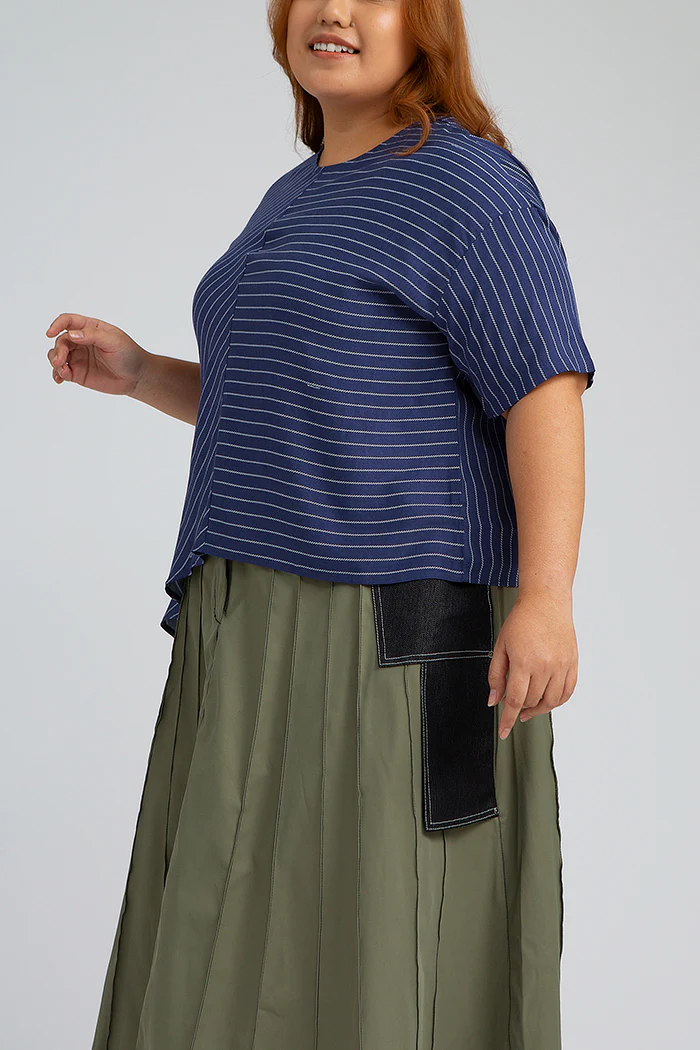 Navy Blue Striped Balint - Defect Sale - Image 9