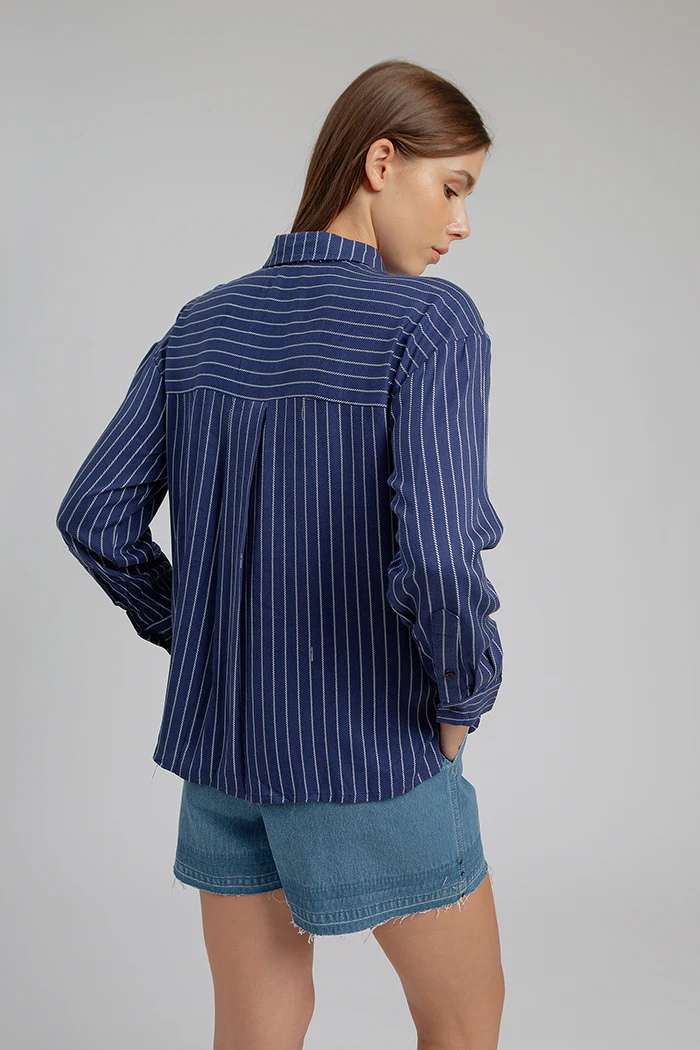 Navy Blue Striped Trucco - Defect Sale - Image 5