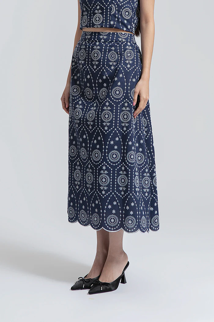 Navy Embroidered Doneli - Image 3