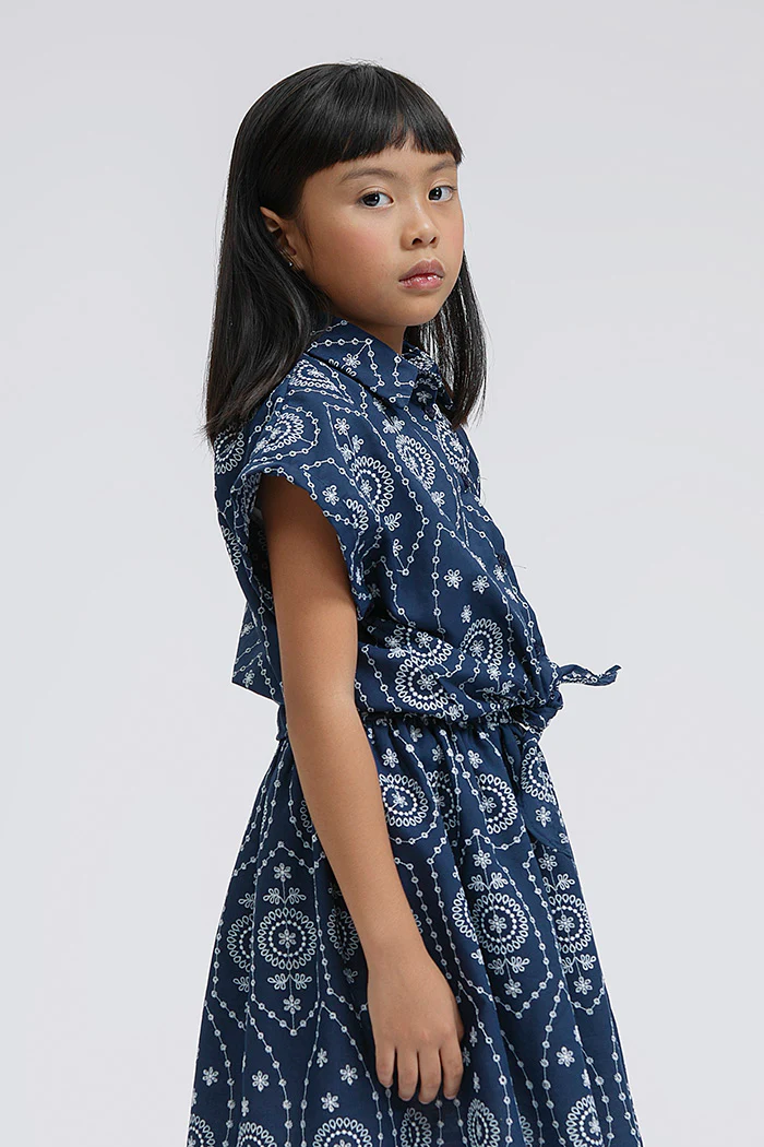 Navy Embroidered Emira - Image 3