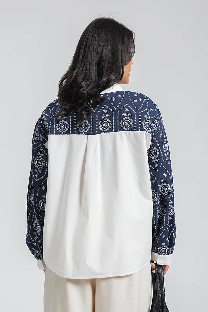 Navy Embroidered Veda - Image 4