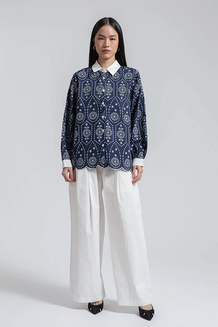Navy Embroidered Veda - Image 6