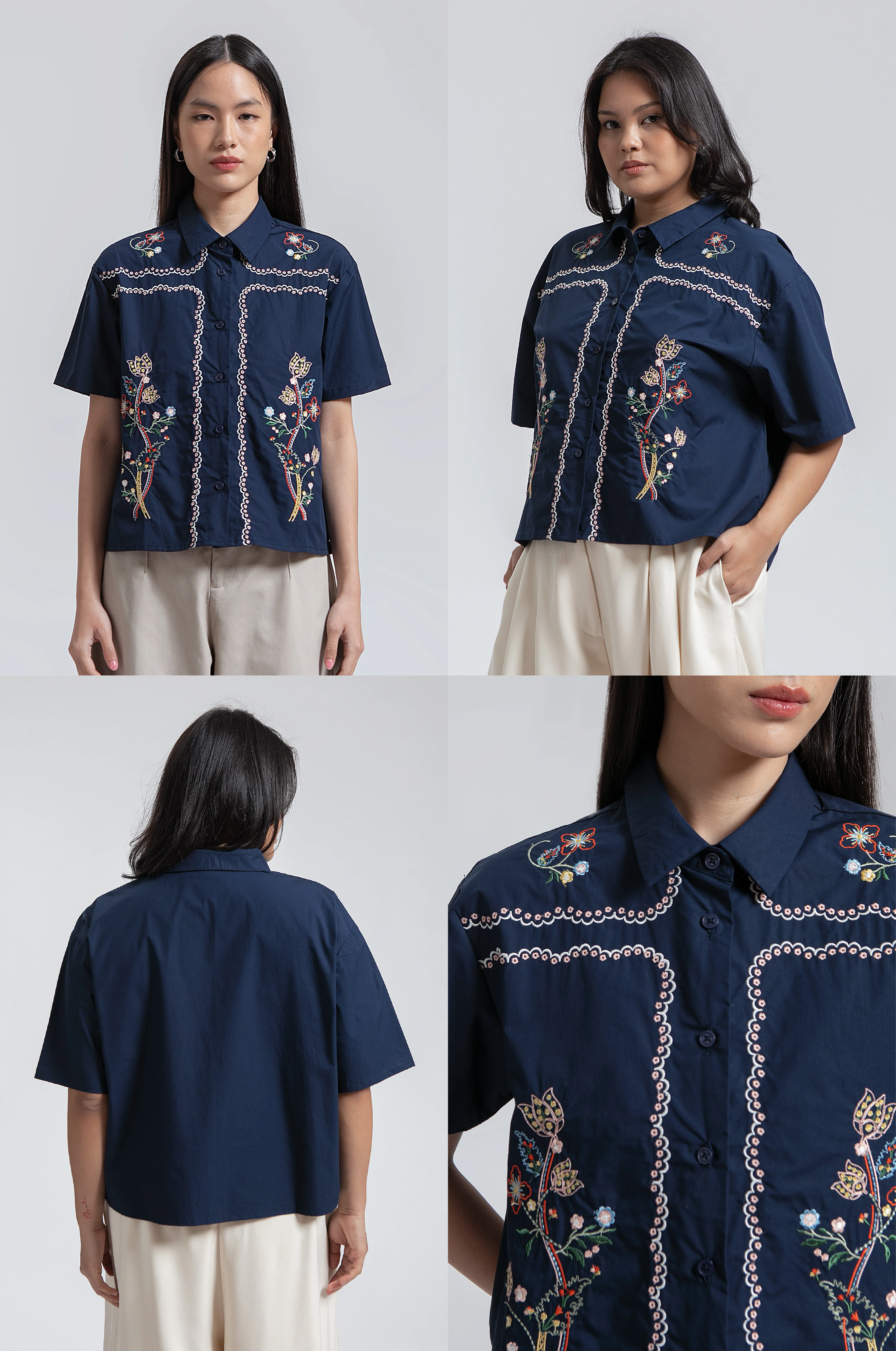 Navy Embroidery Amur - Image 2