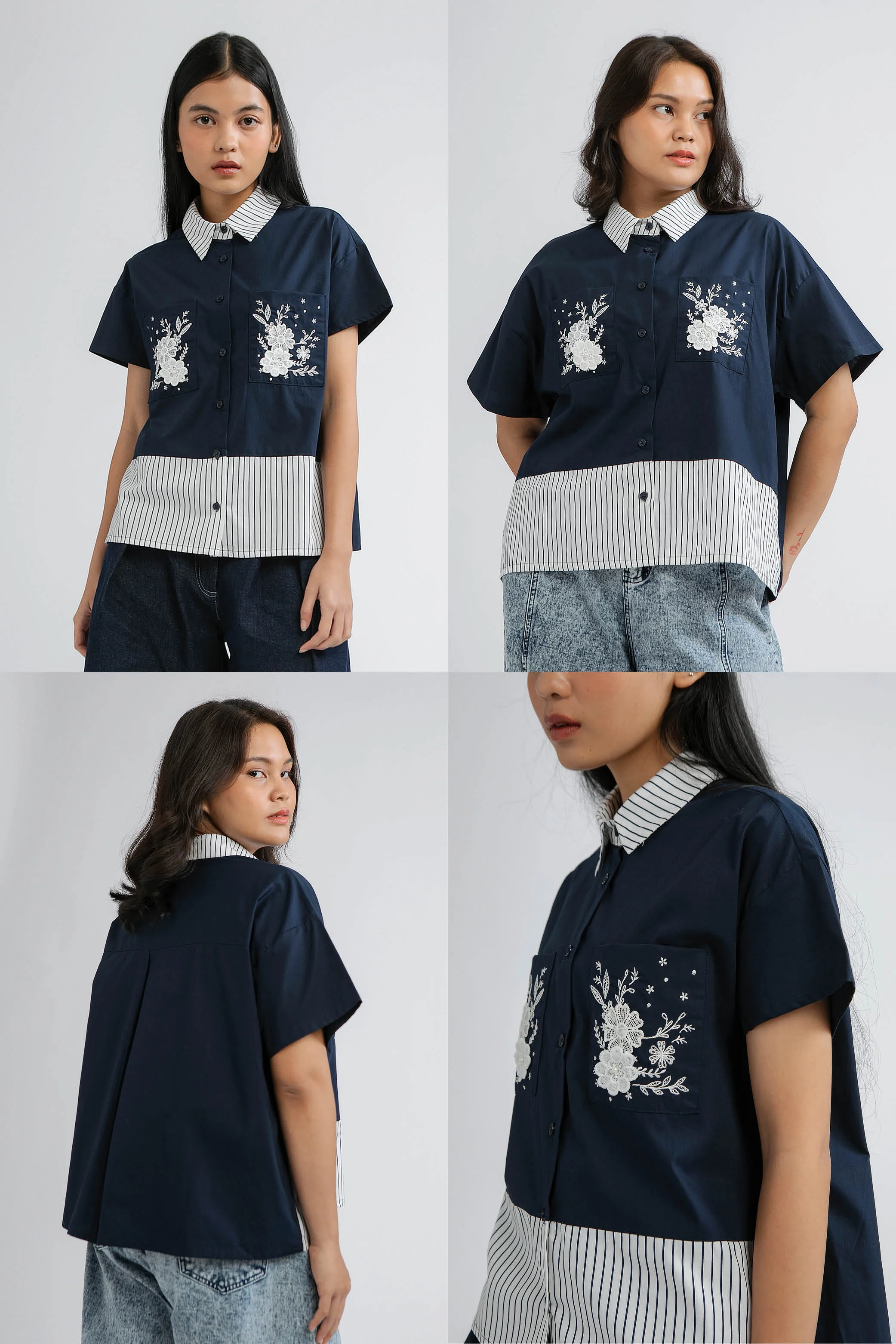 Navy Striped Forli - Defect Sale - Image 2