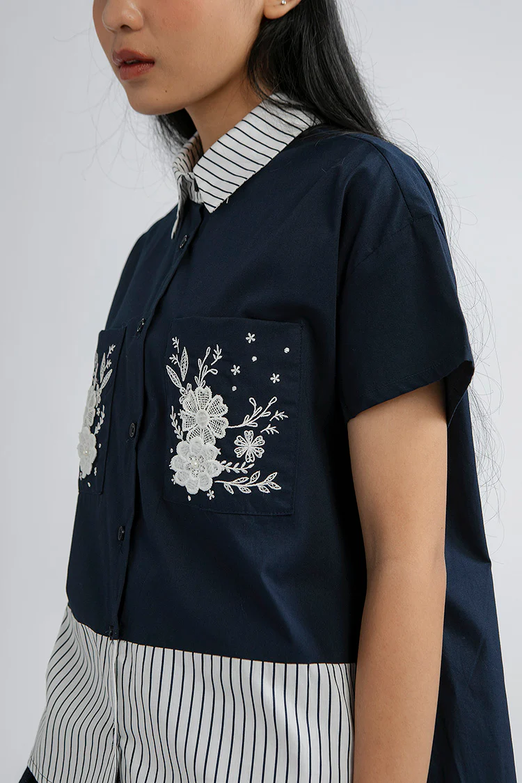 Navy Striped Forli - Defect Sale - Image 5