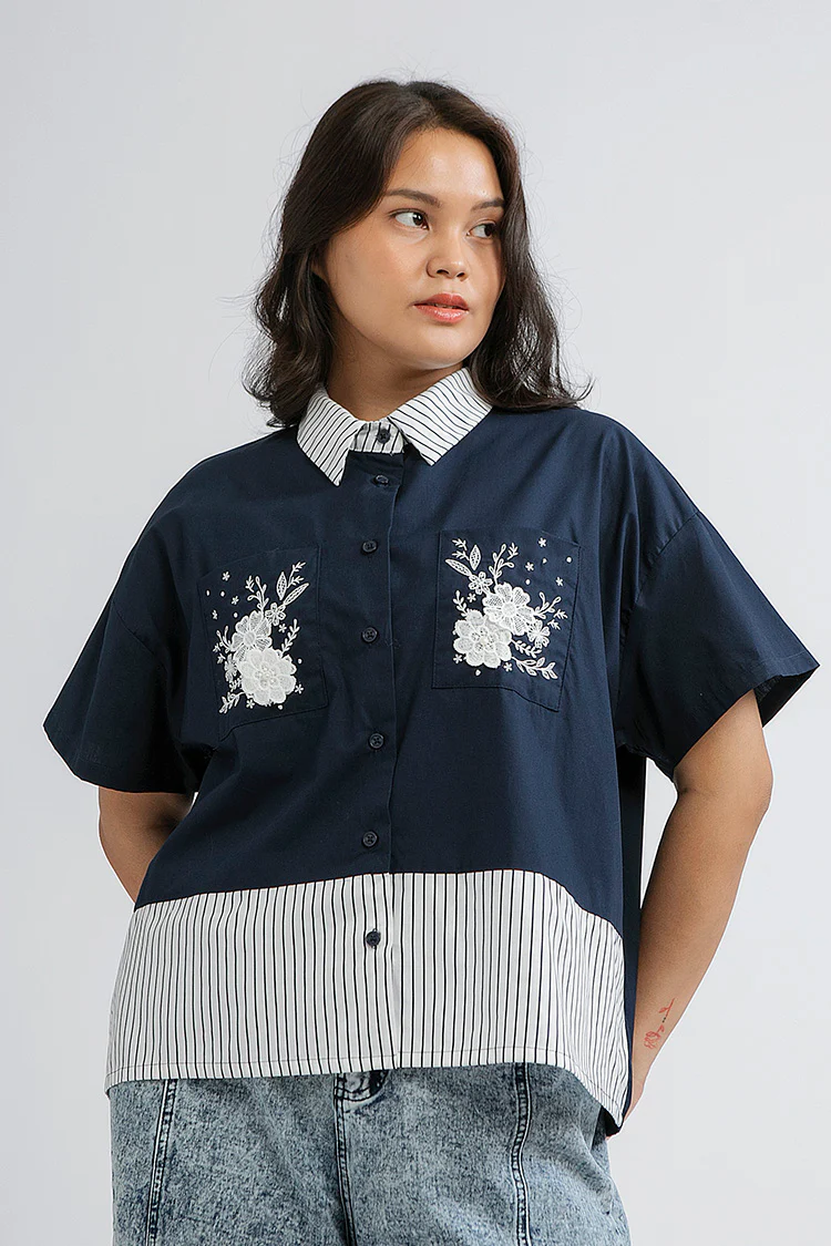 Navy Striped Forli - Defect Sale - Image 6