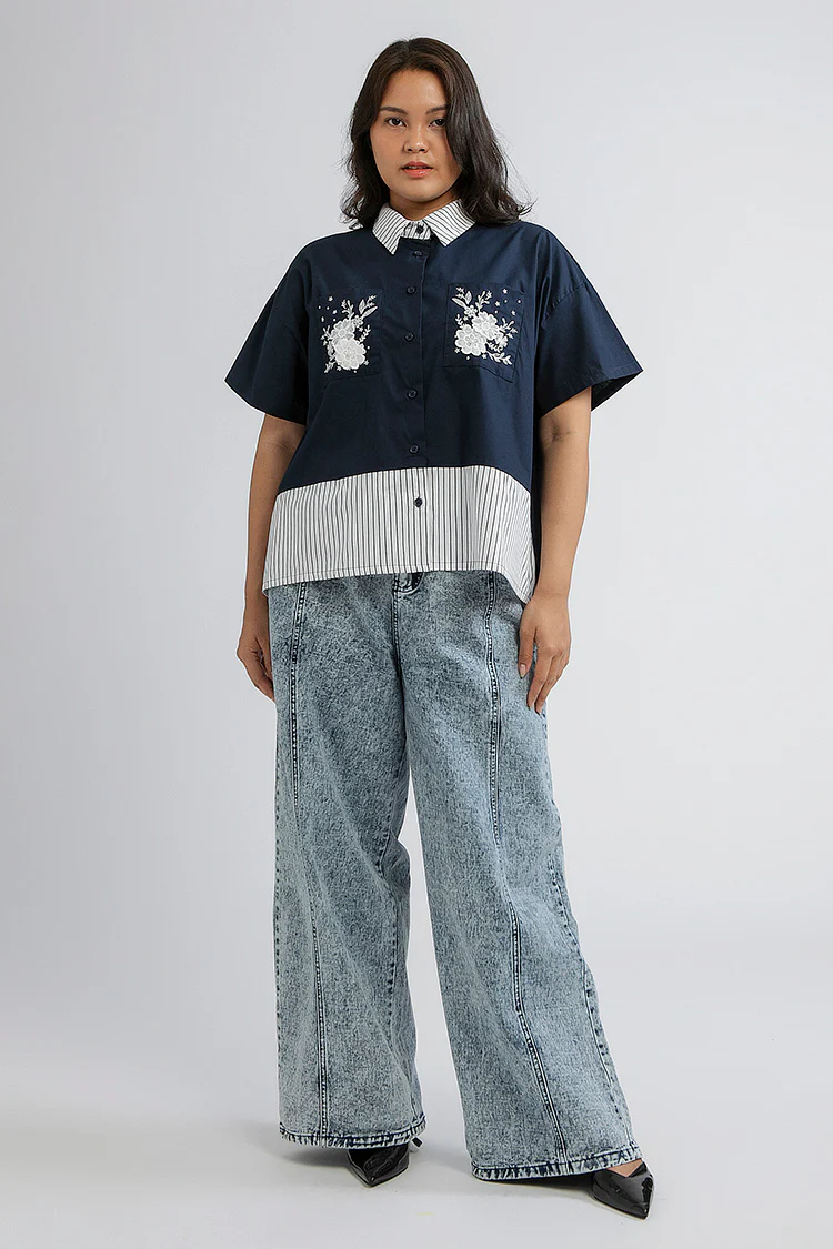 Navy Striped Forli - Defect Sale - Image 8