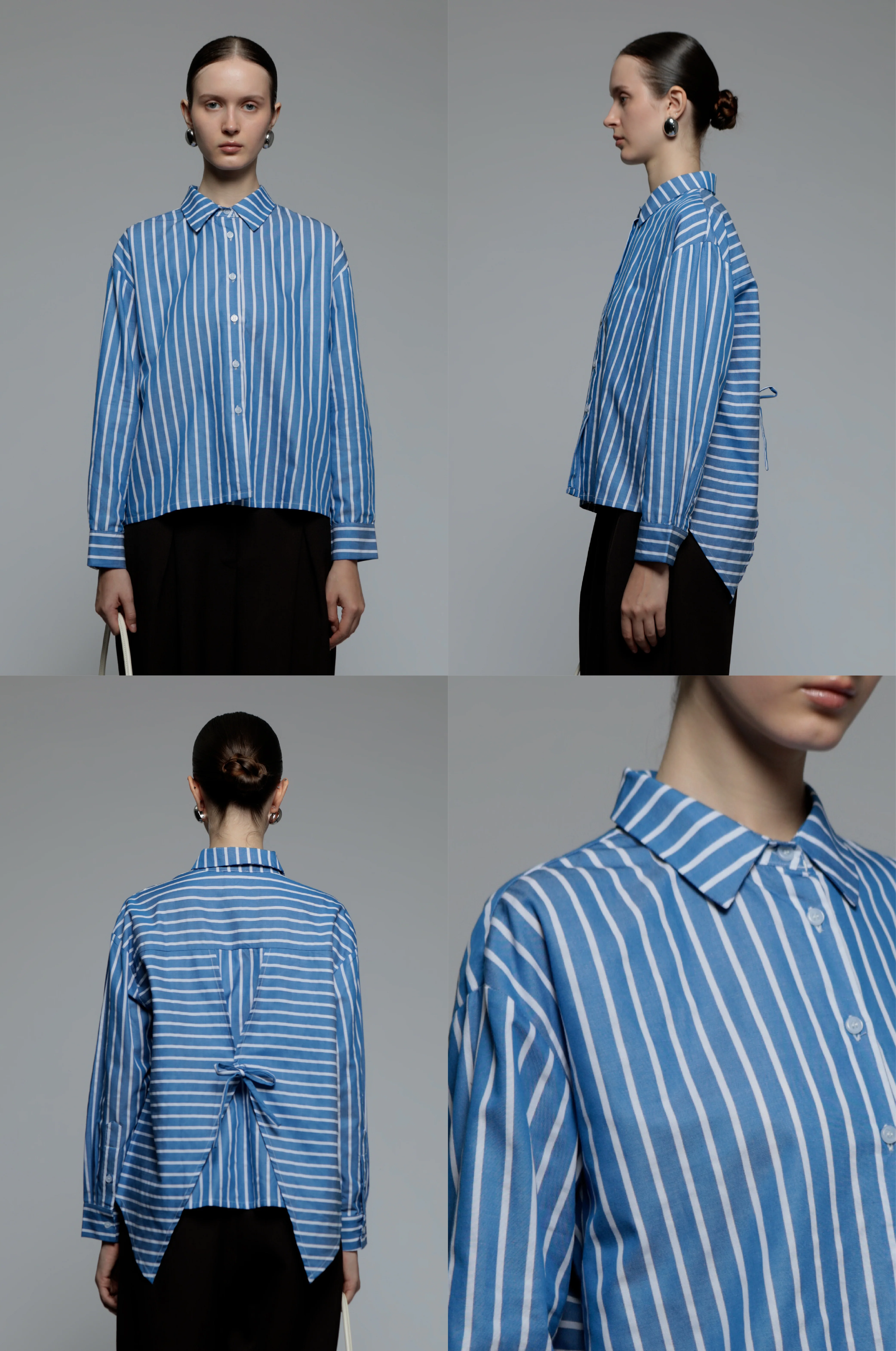 Navy Striped Monday Shirt - Image 2
