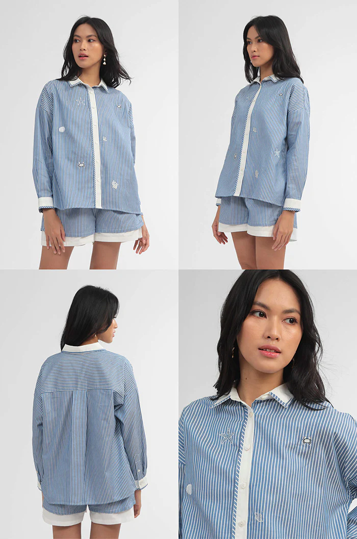 Navy Striped Ocean Maurea - Image 2