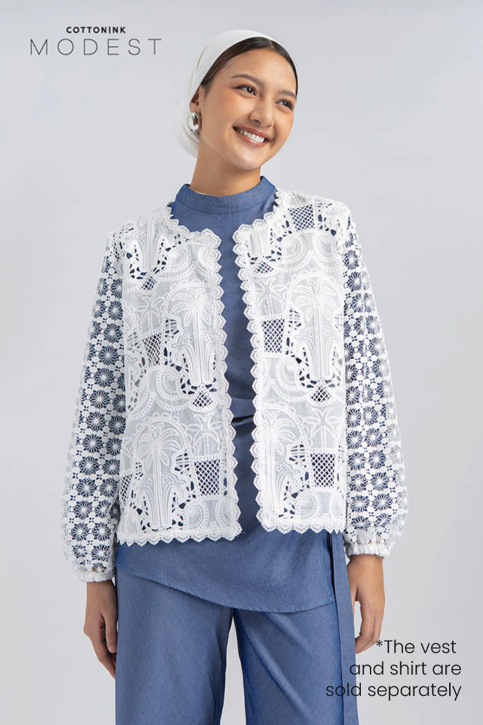 Off-white Embroidered Anara - Image 3