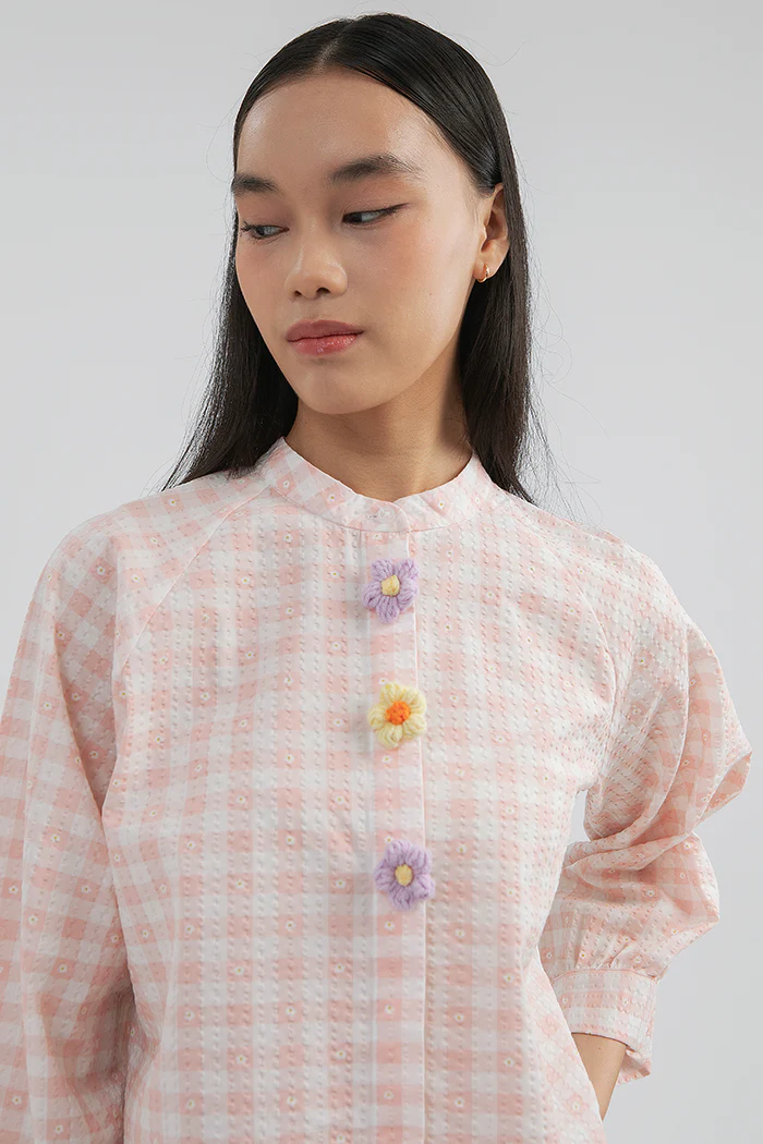 Pink Gingham Falke - Image 5